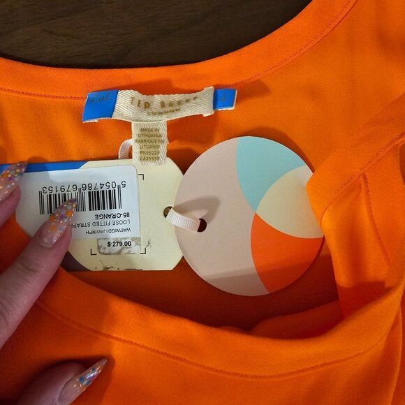 NWT Ted Baker Nymph Colour Block Strappy  Dress Sz 4 (Ted Baker)-US 10 - Picture 7 of 7